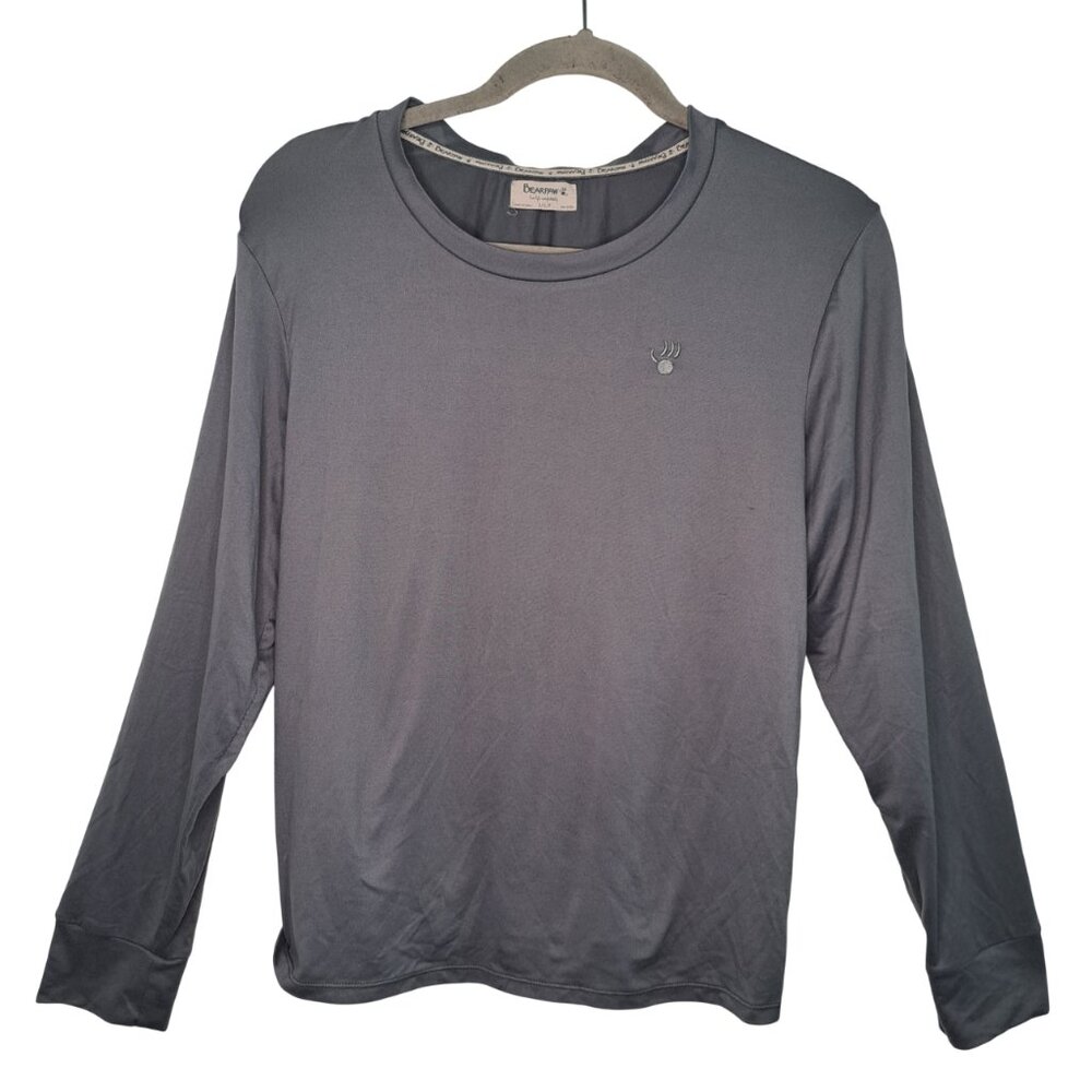 BearPaw Outdoors Gray Long Sleeved Crew Neck Base Layer Shirt Size Small